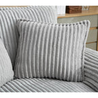 Canapé-lit Harmonia 109 W surdimensionné en velours côtelé, siège profond, double méridienne avec 4 oreillers