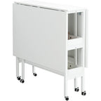 Table de bricolage réglable en hauteur avec étagères de rangement, table de découpe pliante mobile pour la maison, le bureau, la salle de couture, la salle d'artisanat