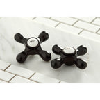 Robinet de cuisine Kingston Brass Heritage Bridge avec douchette en laiton