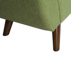Banc de rangement moderne en sherpa avec pieds en bois HomePop
