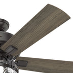 Ventilateur de plafond intérieur/extérieur Hunter 52 Canyon Ridge, éclairage LED, télécommande portable - Style campagnard, rustique, industriel