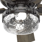 Ventilateur de plafond intérieur/extérieur Hunter 52 Canyon Ridge, éclairage LED, télécommande portable - Style campagnard, rustique, industriel