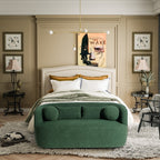 Causeuse 2 places rembourrée KINWELL Boucle avec oreillers