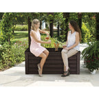Coffre de rangement extérieur Keter Westwood en résine durable, grand format, 150 gallons, pour meubles et fournitures, marron