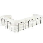 Canapé-lit modulaire en L en tissu velours côtelé