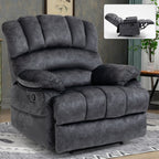 Grand fauteuil inclinable manuel pour adulte, canapé inclinable simple en tissu confortable, fauteuil inclinable rembourré pour salon