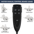 Fauteuil inclinable électrique Lazy Boy à double moteur en chenille avec massage et chauffage lombaire, deux porte-gobelets, gris-bleu