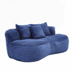 Canapé confortable et durable, fauteuil poire à dossier haut pour adultes et enfants - 2 places