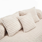 Canapé confortable et durable, fauteuil poire à dossier haut pour adultes et enfants - 2 places