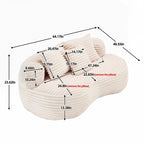 Canapé confortable et durable, fauteuil poire à dossier haut pour adultes et enfants - 2 places