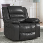 Fauteuil inclinable releveur en cuir avec double moteur, fauteuils inclinables électriques surdimensionnés avec chauffage et massage électrique