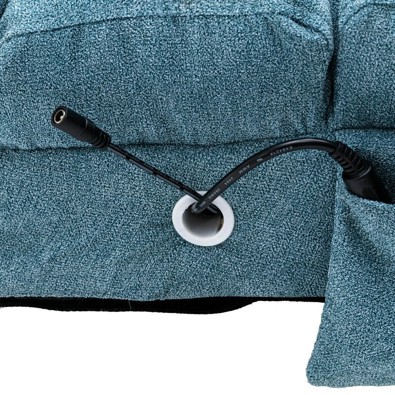 Fauteuil de massage inclinable en lin Intérieur avec télécommande, fauteuil de massage électrique ergonomique, 5 modes