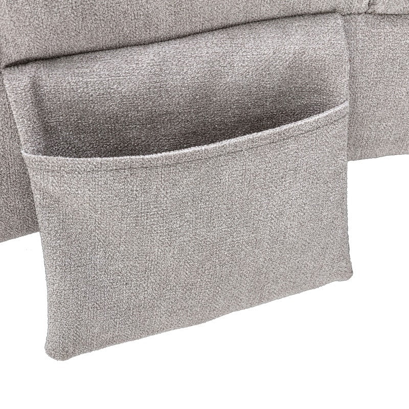 Fauteuil de massage inclinable en lin Intérieur avec télécommande, fauteuil de massage électrique ergonomique, 5 modes