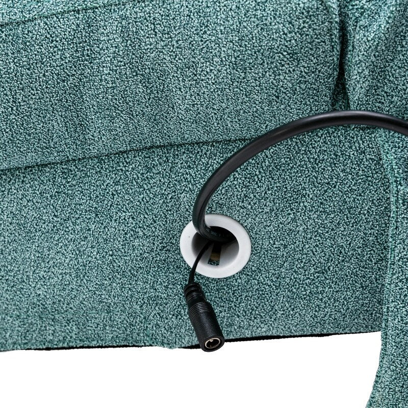 Fauteuil de massage inclinable en lin Intérieur avec télécommande, fauteuil de massage électrique ergonomique, 5 modes