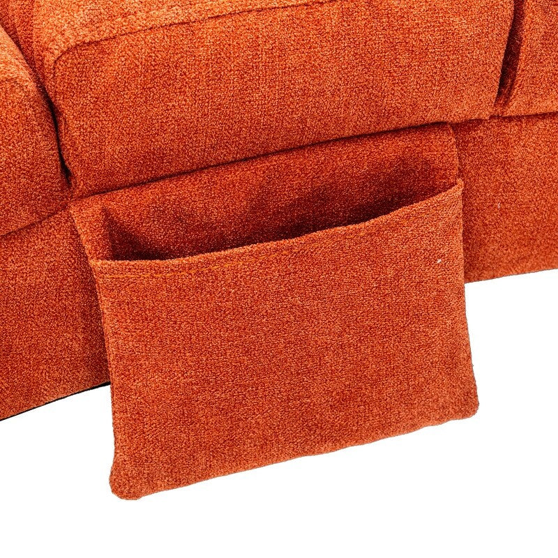 Fauteuil de massage inclinable en lin Intérieur avec télécommande, fauteuil de massage électrique ergonomique, 5 modes