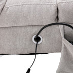 Fauteuil de massage inclinable en lin Intérieur avec télécommande, fauteuil de massage électrique ergonomique, 5 modes