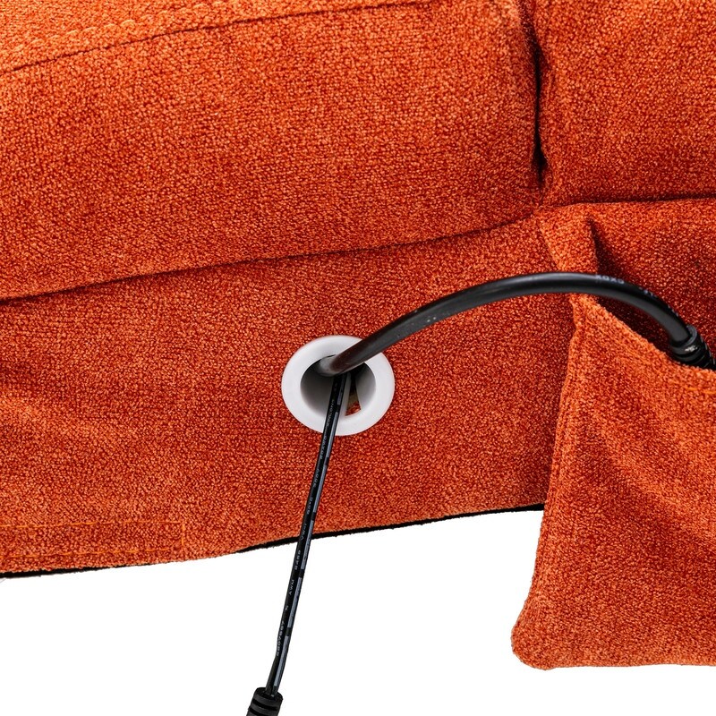 Fauteuil de massage inclinable en lin Intérieur avec télécommande, fauteuil de massage électrique ergonomique, 5 modes