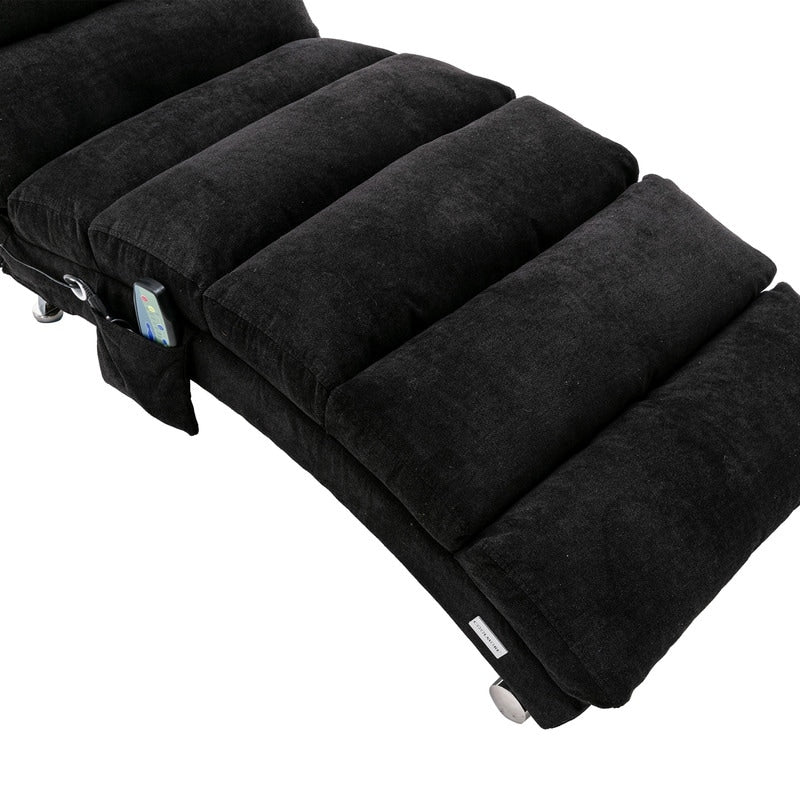 Fauteuil de massage inclinable en lin Intérieur avec télécommande, fauteuil de massage électrique ergonomique, 5 modes