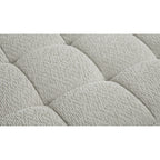 Canapé 2 places Liyasi à compression complète en velours litchi beige, aucun assemblage requis