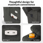 Fauteuil inclinable électrique à double moteur MCombo, grand format, avec massage et double chauffage, pour personnes âgées de grande taille, tissu R7635