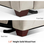 Fauteuil inclinable électrique MCombo Zero Wall-Hugger avec appui-tête réglable, idéal pour les petits espaces et les camping-cars, tissu ST257