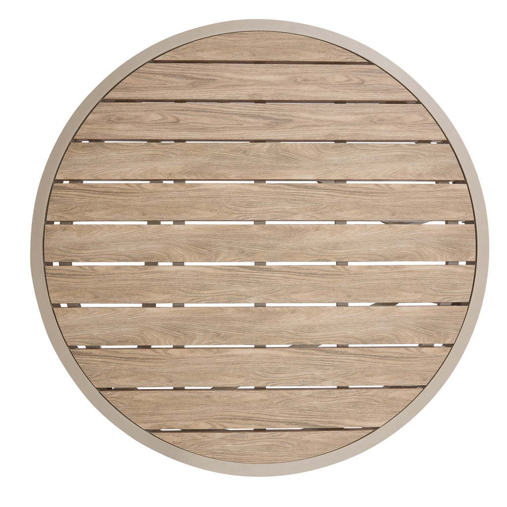 Salon de jardin 5 places en aluminium beige Venice avec coussins beiges