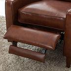 Fauteuil inclinable à dossier relevable, fauteuil en tissu avec décoration rivetée, fauteuil d'appoint simple