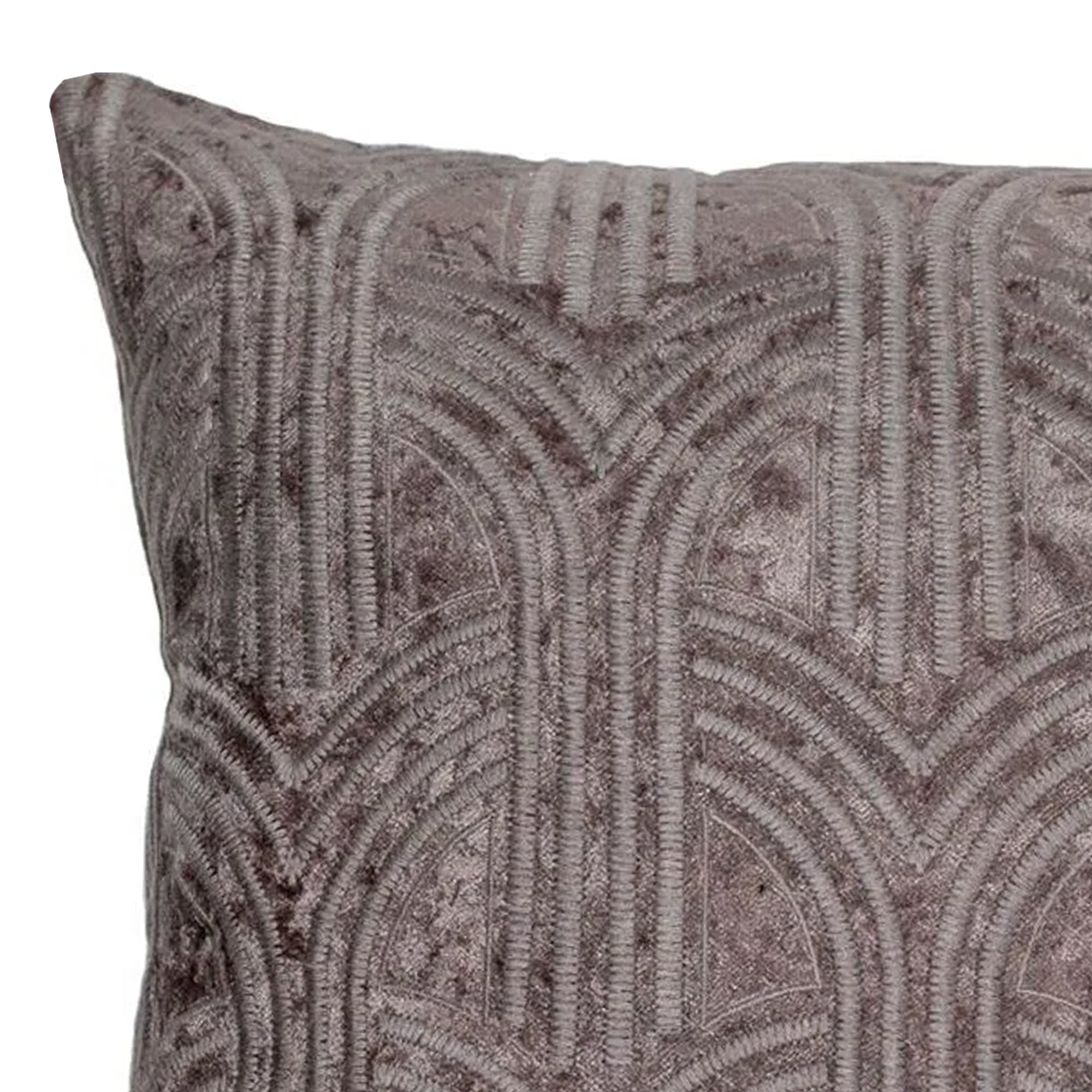 Coussin d'arche en velours champignon Malini
