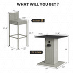 Ensemble de bar en osier pour meubles d'extérieur Moasis 5 pièces - 5 pièces