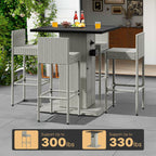 Ensemble de bar en osier pour meubles d'extérieur Moasis 5 pièces - 5 pièces