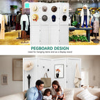 Paravent en bois blanc à 4 panneaux Moasis 67