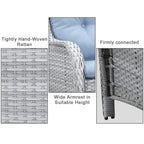 Ensemble de canapés d'extérieur en osier Gymojoy avec causeuse et canapé en rotin