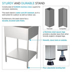 Évier de buanderie et lavabo en acier inoxydable Transolid EWS-2422S de 24 po de largeur x 22 po de profondeur x 35 po de hauteur - 24 po x 22 po