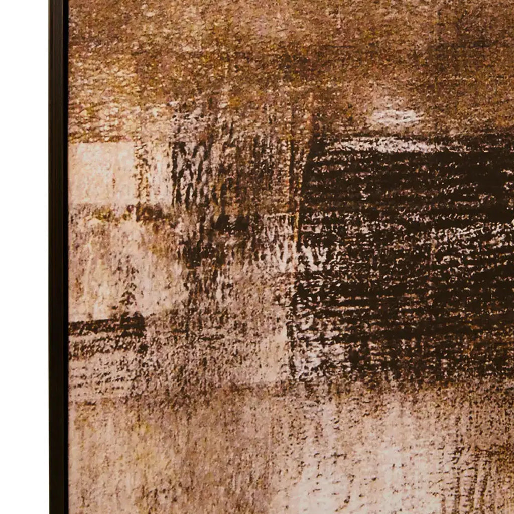Toile extra large noire et neutre avec cadre noir
