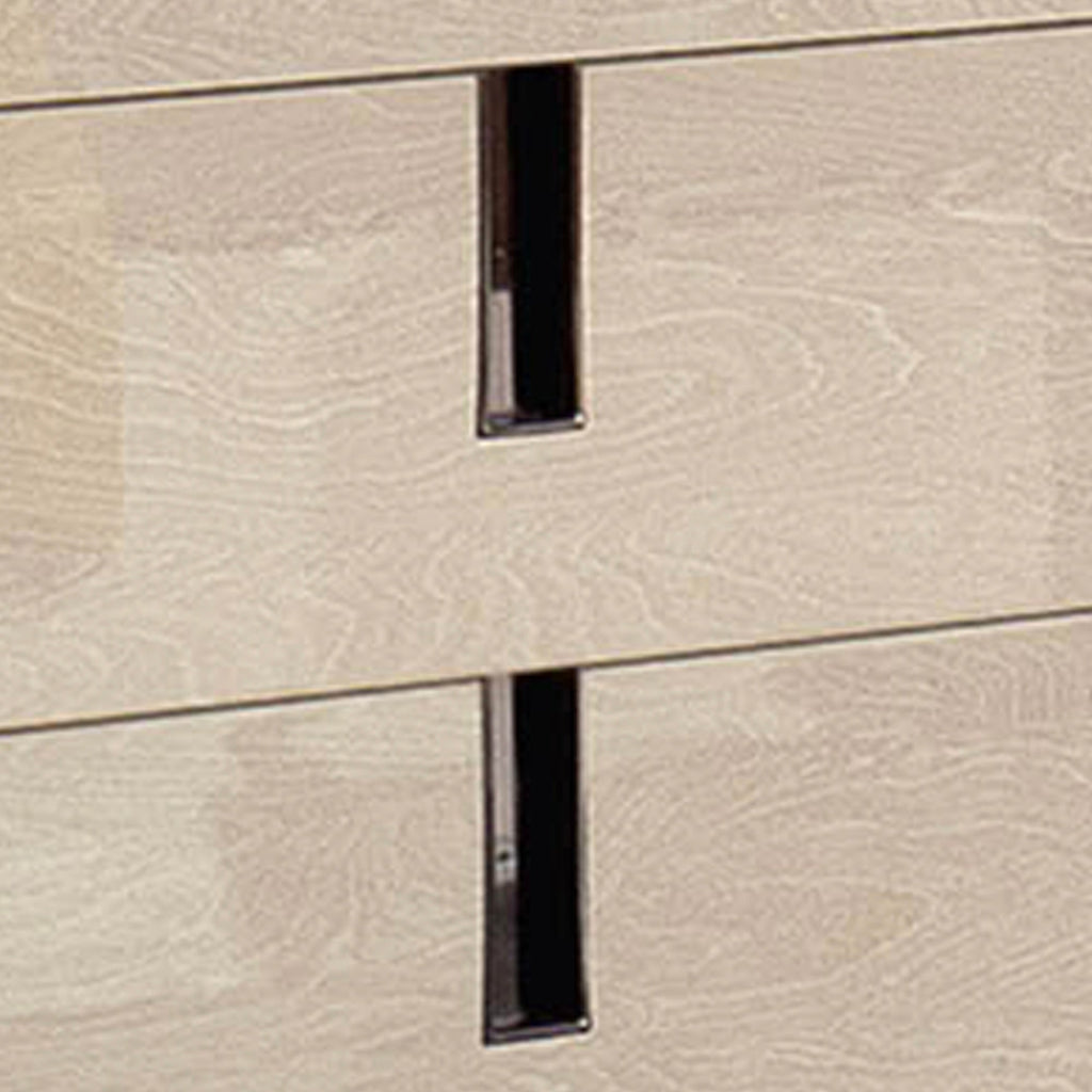 Commode 3 tiroirs effet bois sable crème Parma