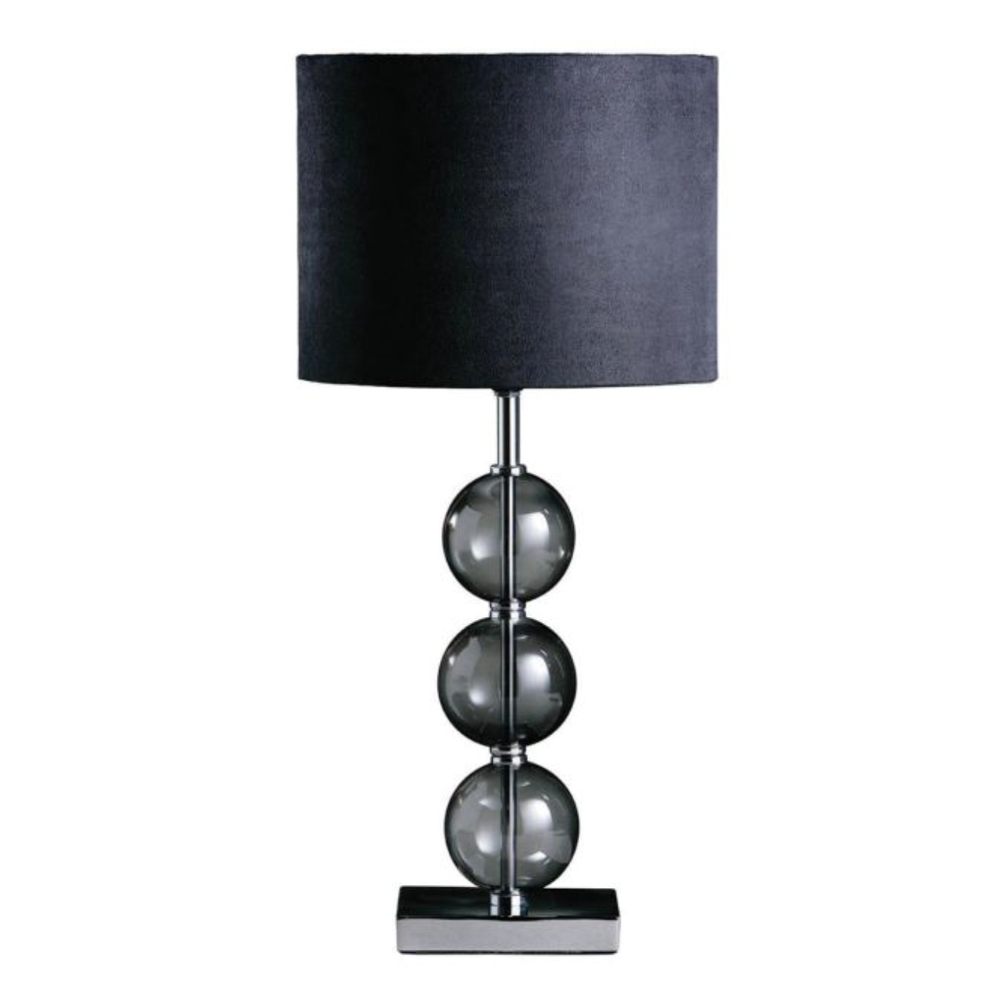 Lampe de table nuage noire avec abat-jour en simili-daim