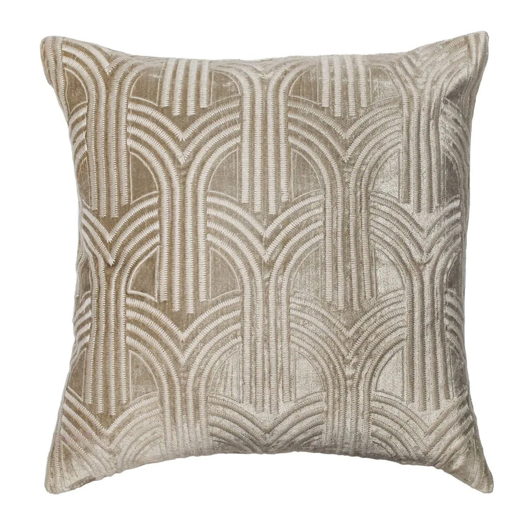Coussin d'arche en velours champagne Malini