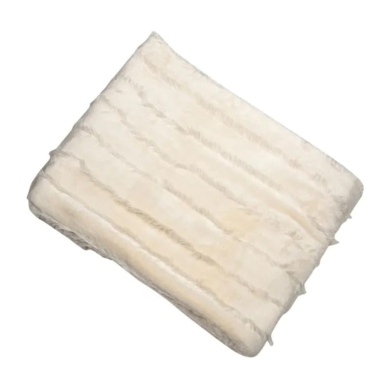 Couverture douce crème avec franges