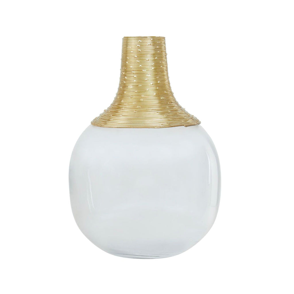 Vase avec détails dorés