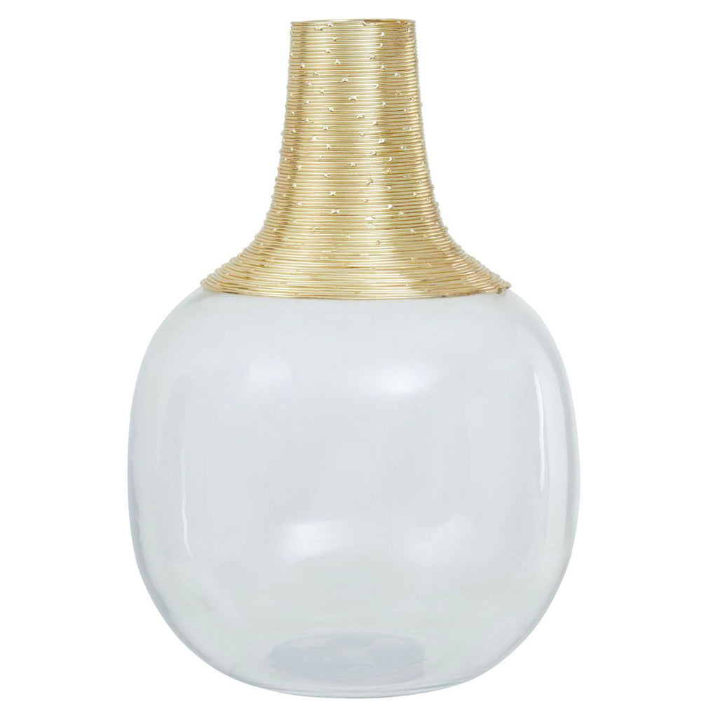 Grand vase avec détails dorés