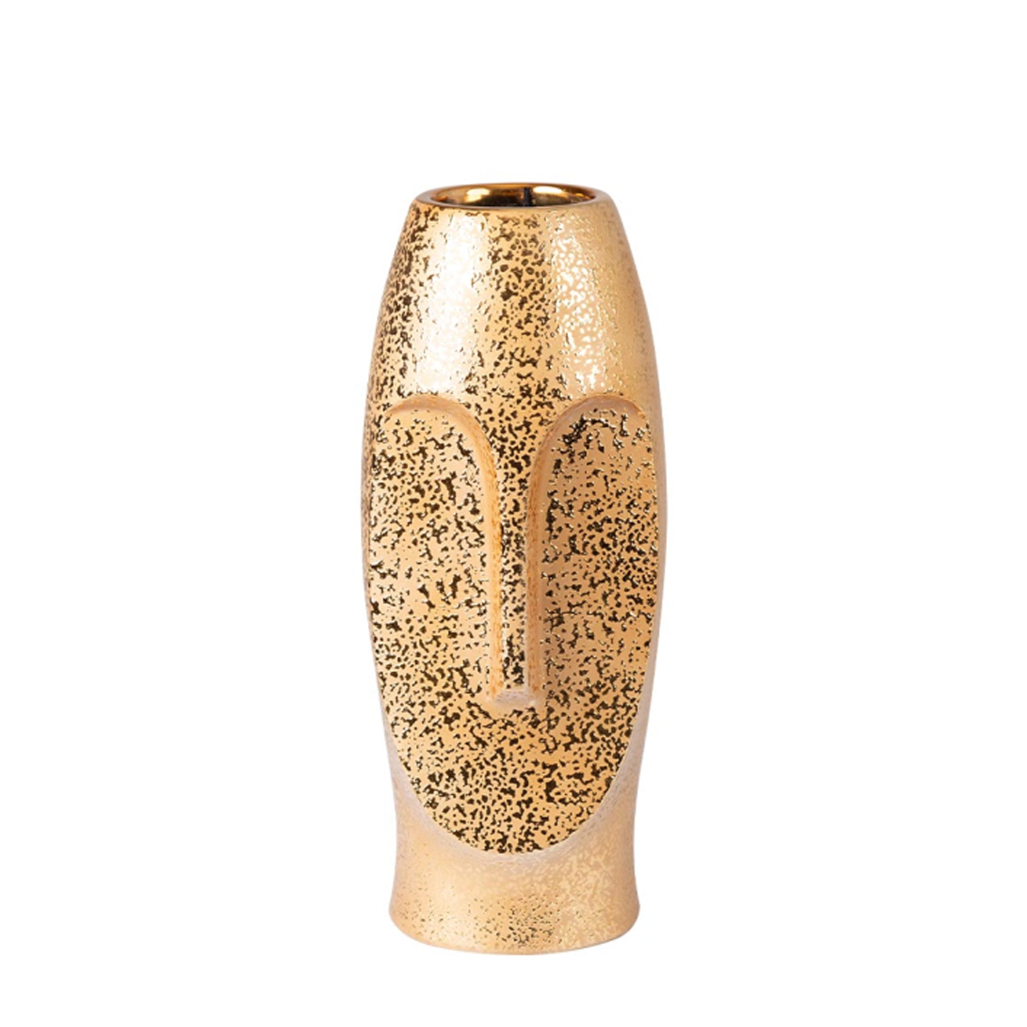 Vase texturé doré moyen