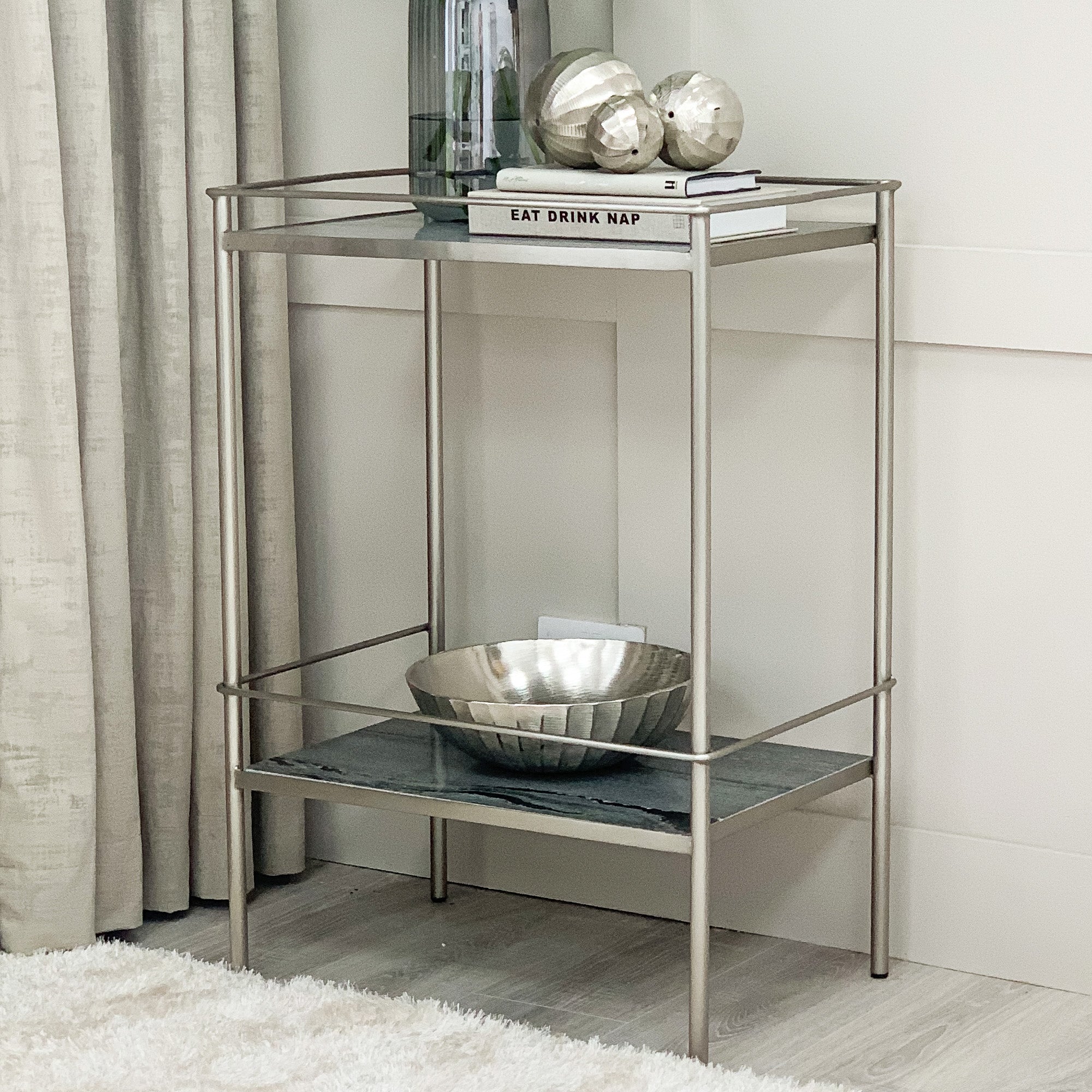 Table d'appoint Luxo en marbre gris