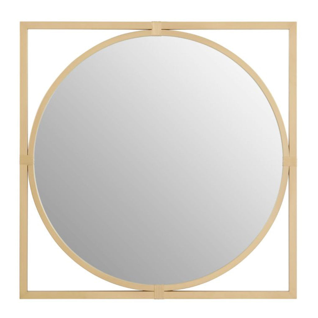 Miroir circulaire avec cadre en bronze Orbit