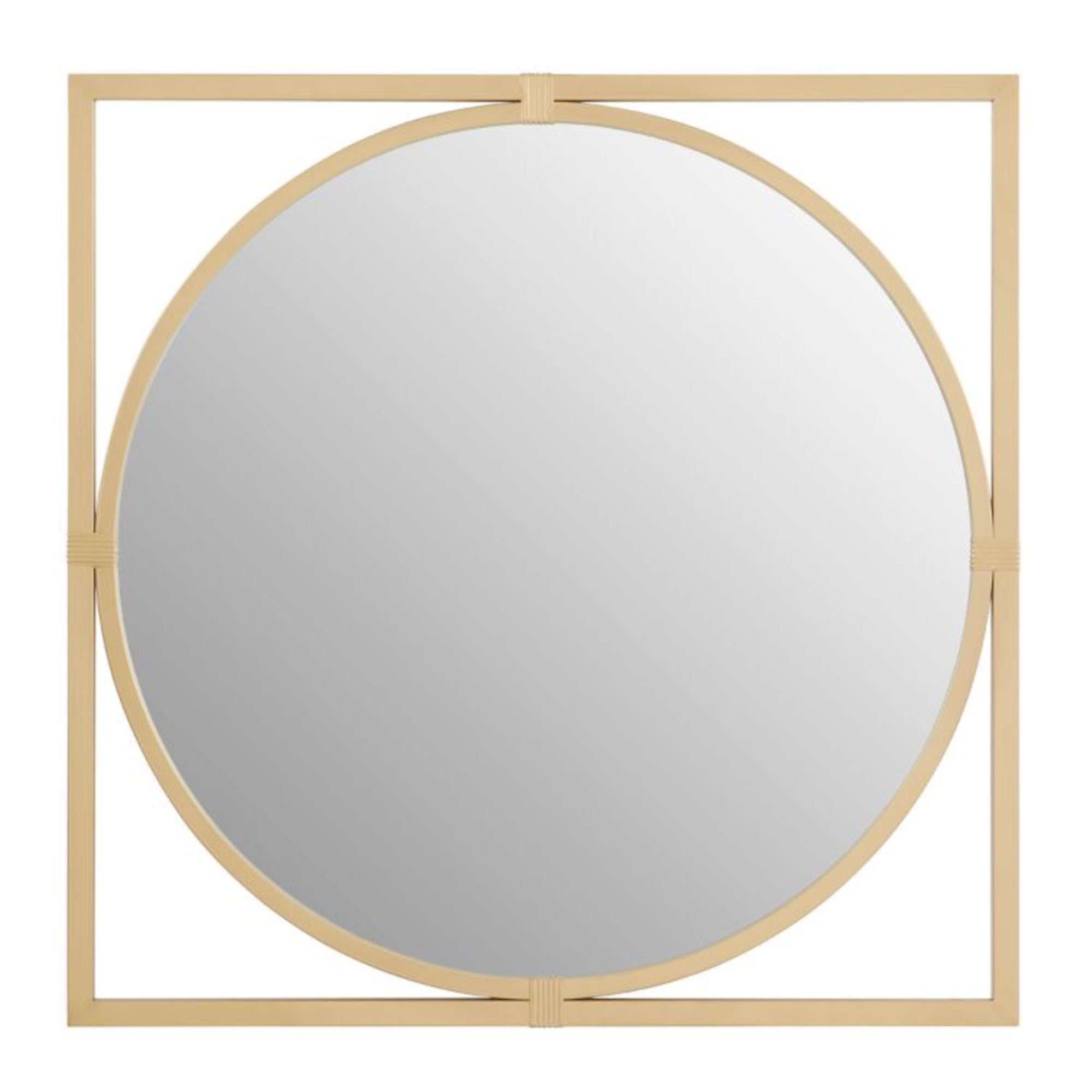 Miroir circulaire avec cadre en bronze Orbit
