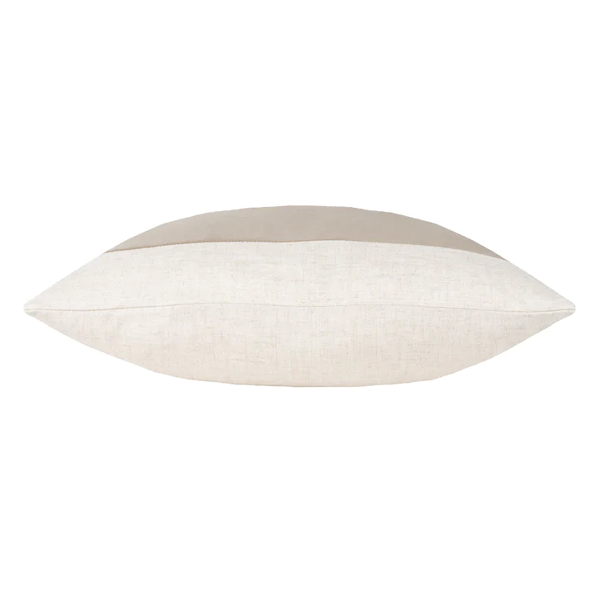 Coussin en lin avec velours taupe