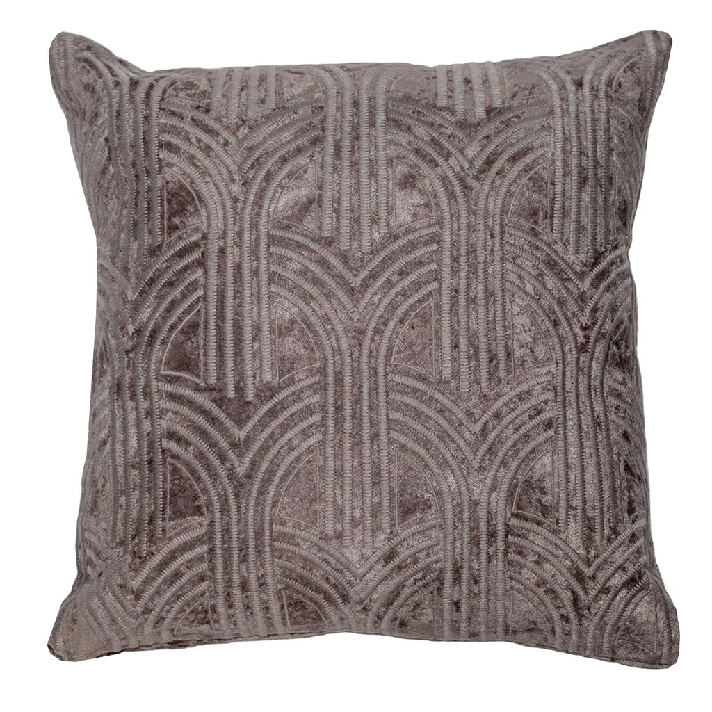Coussin d'arche en velours champignon Malini