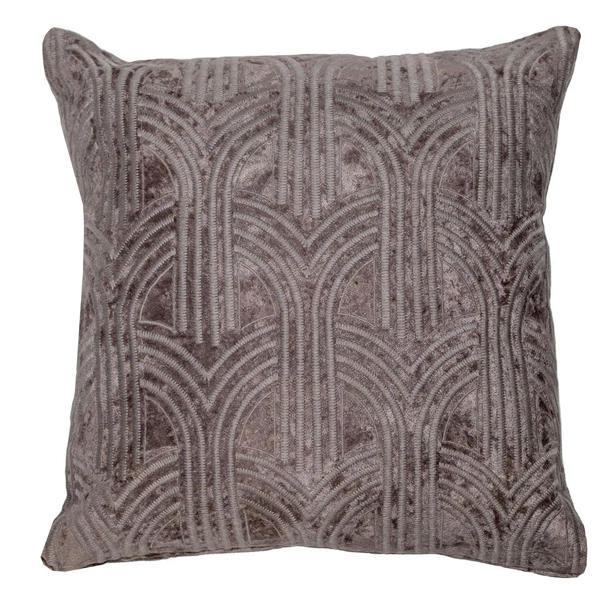 Coussin d'arche en velours champignon Malini