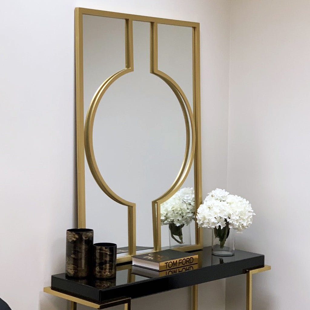 Miroir à cadre doré Gaia