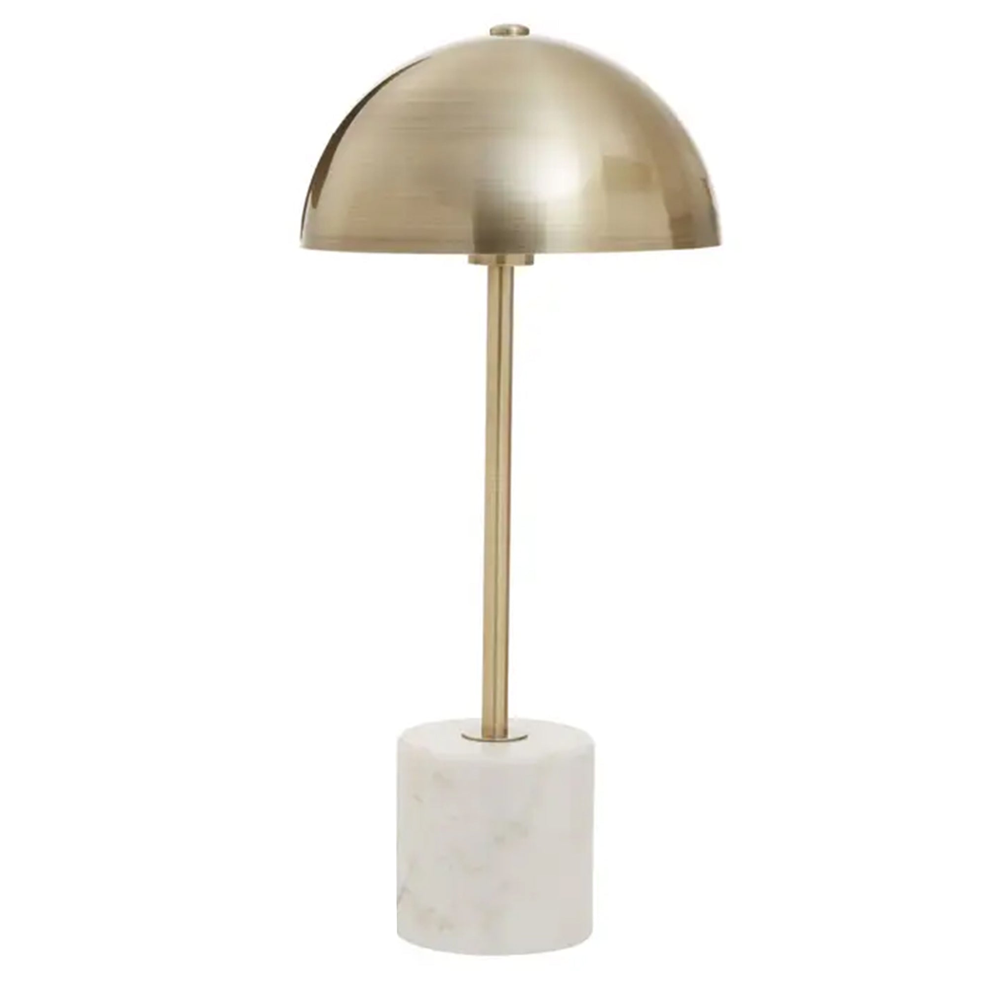 Lampe champignon en laiton à base de marbre