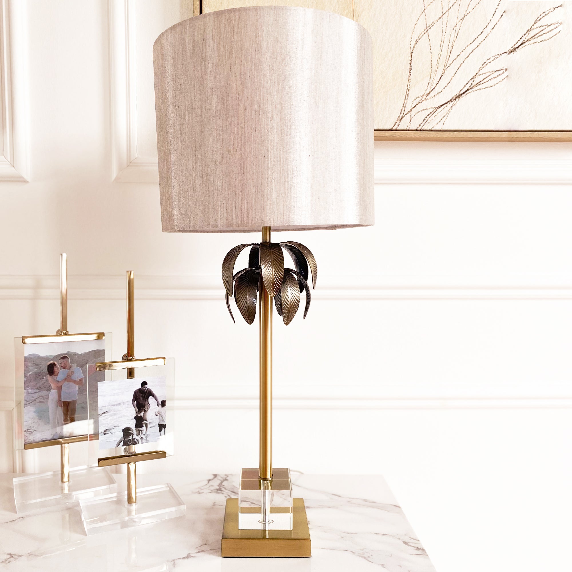 Lampe de table Palm en laiton